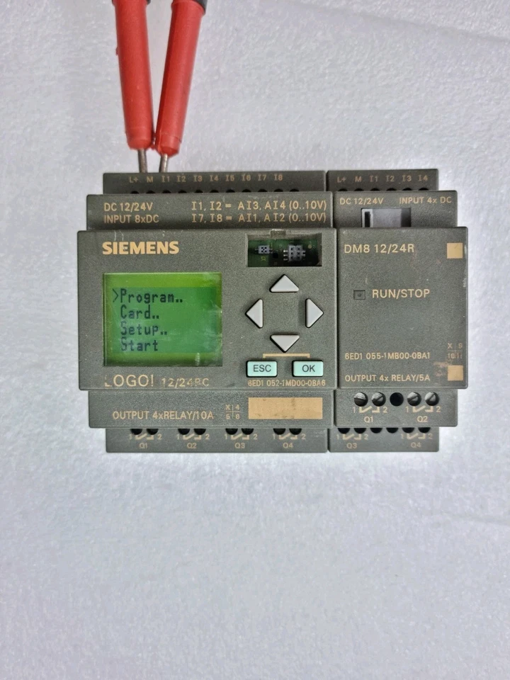Used Working Siemens 6ED1052-1MD00-0BA6 Logo With 6ED1055-1MB00-0BA1 Module